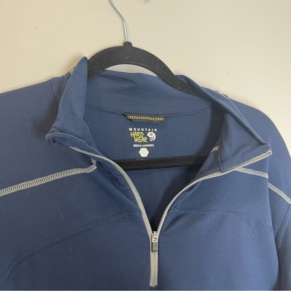 Mountain Hardwear 1/4 Zip Performance Pullover Long Sleeves Size L Men’s Blue - Picture 5 of 11